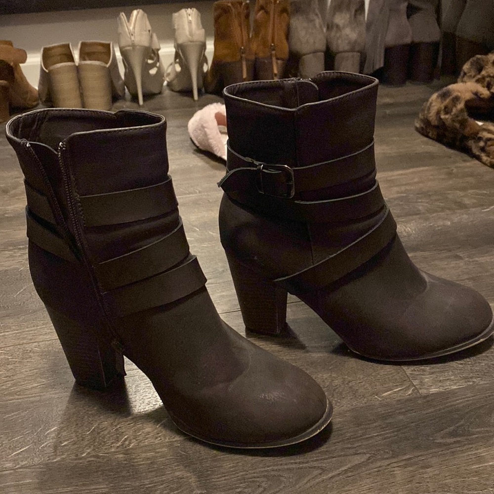 Brown booties